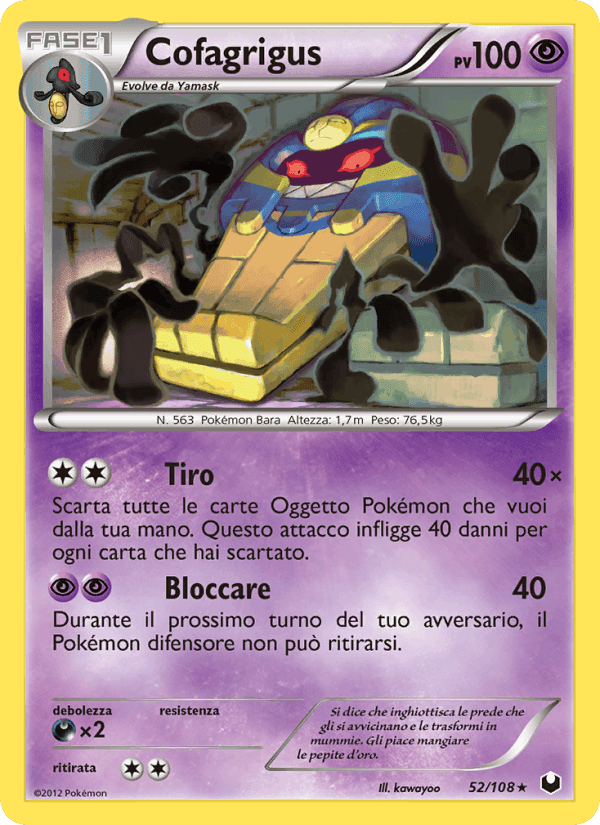Cofagrigus, carte 52 de Esploratori delle Tenebre