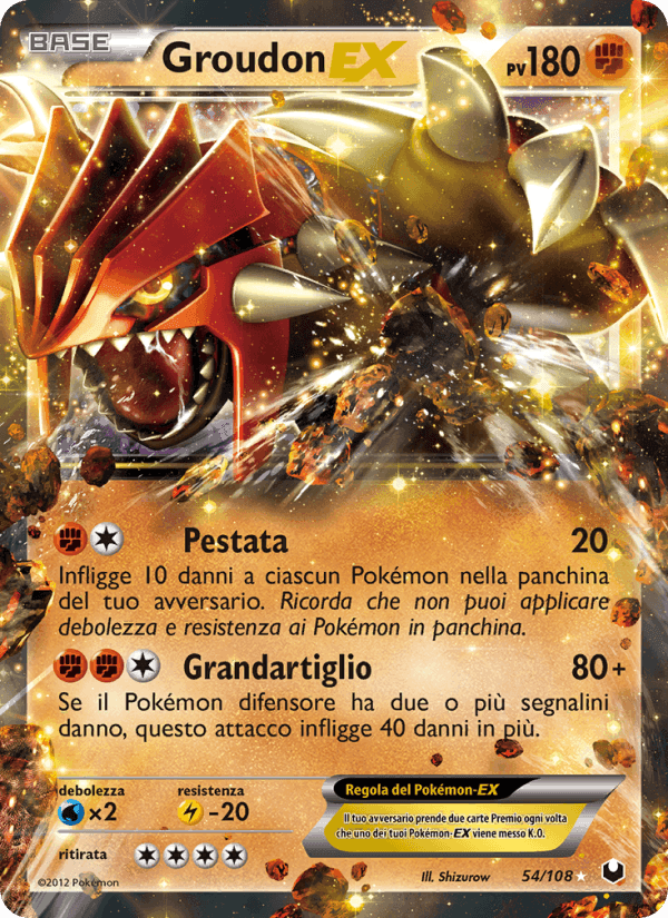 Groudon-EX, carte 54 de Esploratori delle Tenebre