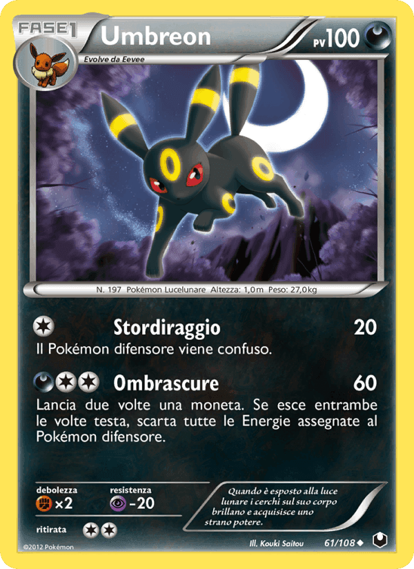 Umbreon, carta 61 di Esploratori delle Tenebre