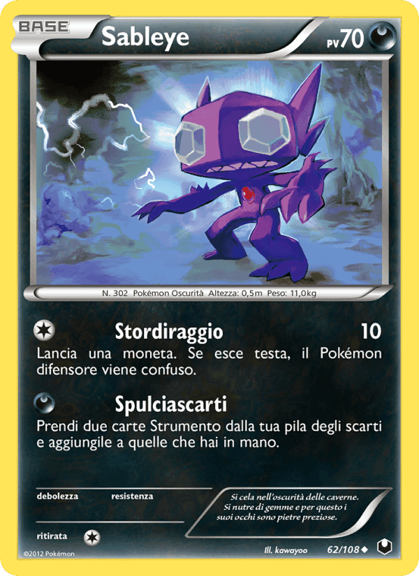 Sableye, card 62 from Esploratori delle Tenebre