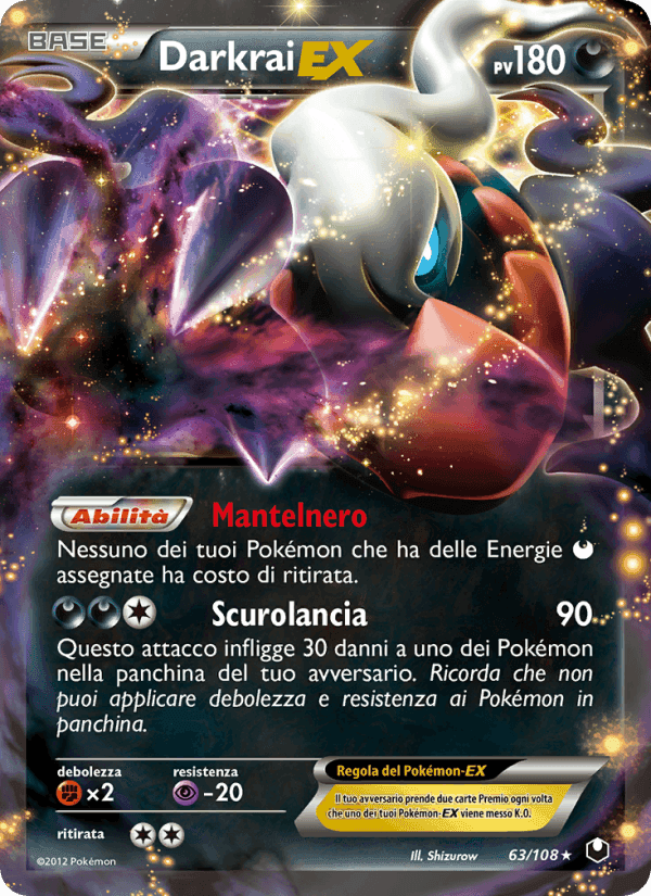 Darkrai-EX, carta 63 di Esploratori delle Tenebre