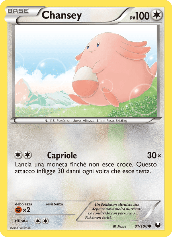 Chansey, card 81 from Esploratori delle Tenebre