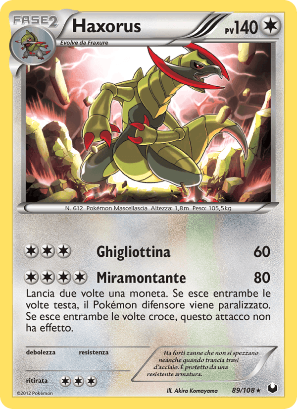 Haxorus, carta 89 de Esploratori delle Tenebre