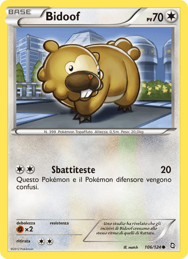 Bidoof, card 106 from Stirpe dei Draghi