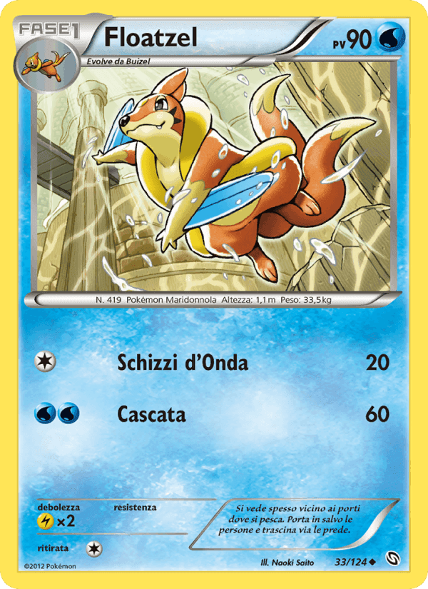 Floatzel, carte 33 de Stirpe dei Draghi