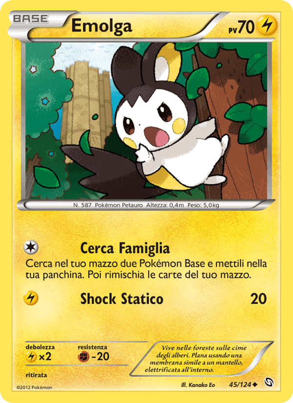 Emolga, carta 45 di Stirpe dei Draghi
