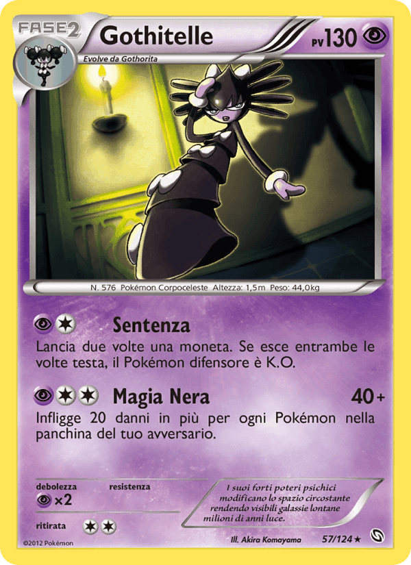 Gothitelle, carte 57 de Stirpe dei Draghi