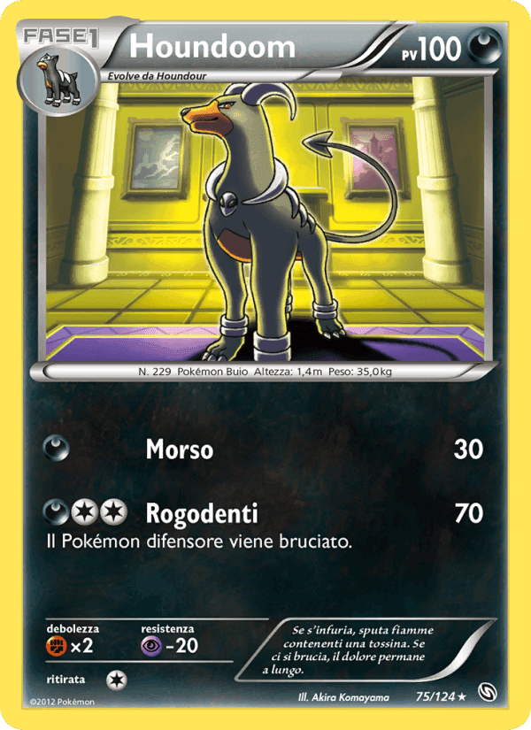 Houndoom, carta 75 di Stirpe dei Draghi