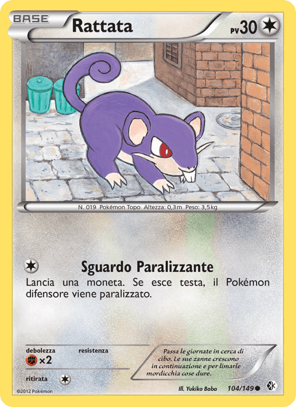 Rattata, card 104 from Confini Varcati