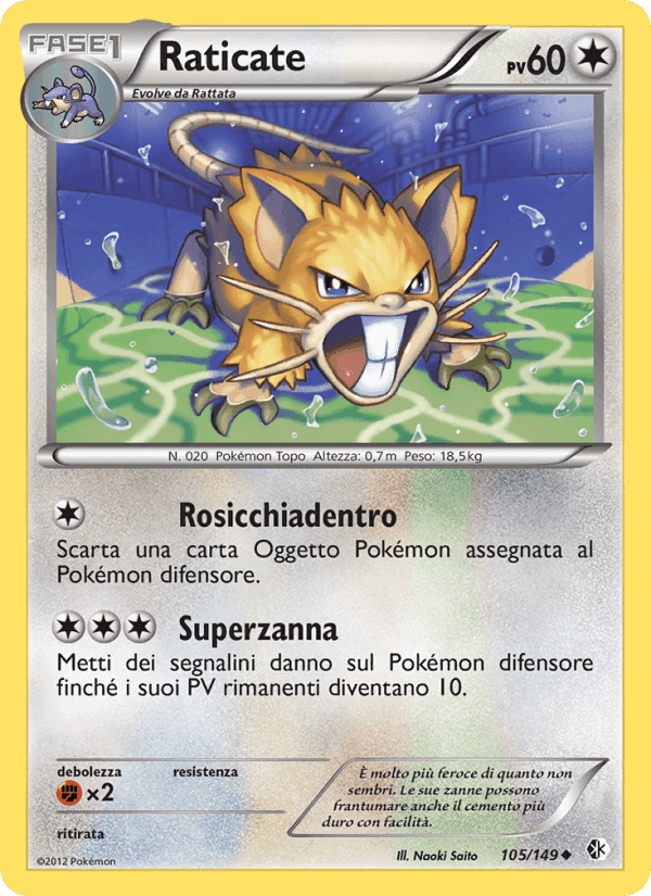 Raticate, carta 105 di Confini Varcati