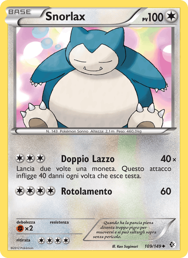 Snorlax, carta 109 di Confini Varcati