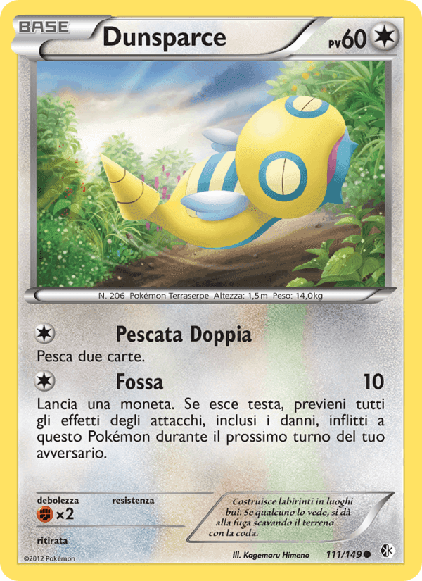 Dunsparce, card 111 from Confini Varcati