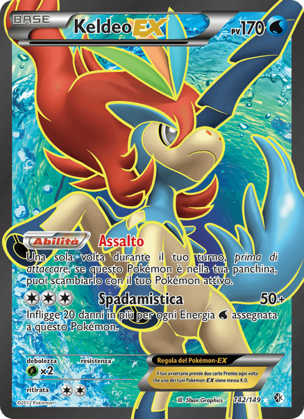 Keldeo-EX, card 142 from Confini Varcati