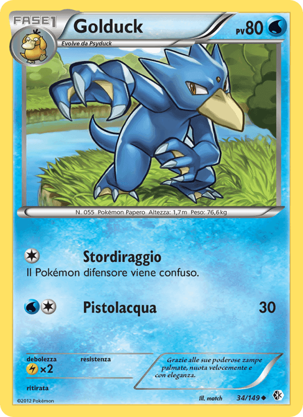 Golduck, carta 34 di Confini Varcati