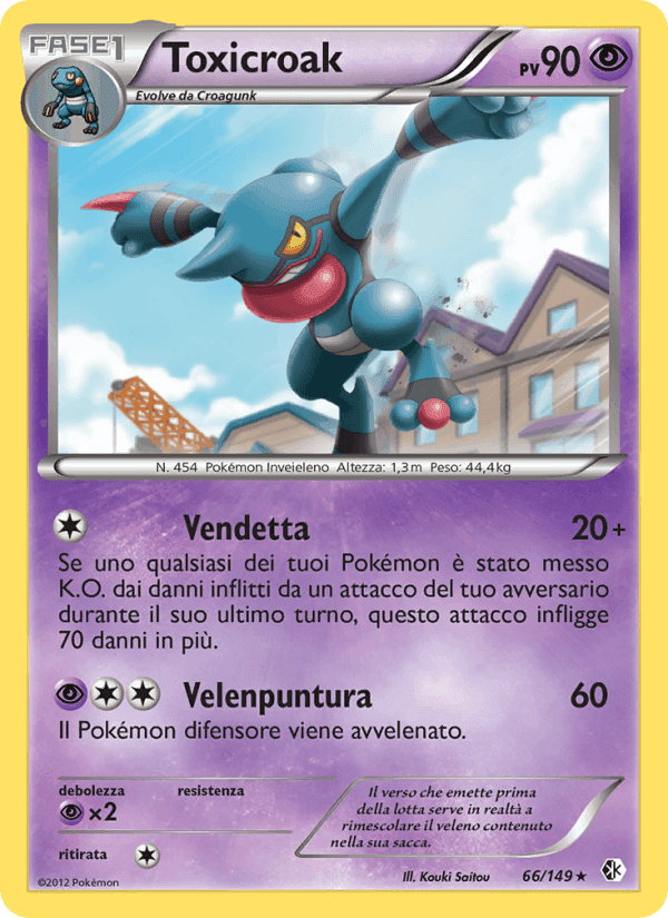 Toxicroak, card 66 from Confini Varcati
