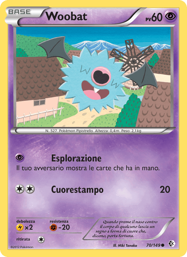 Woobat, carta 70 di Confini Varcati