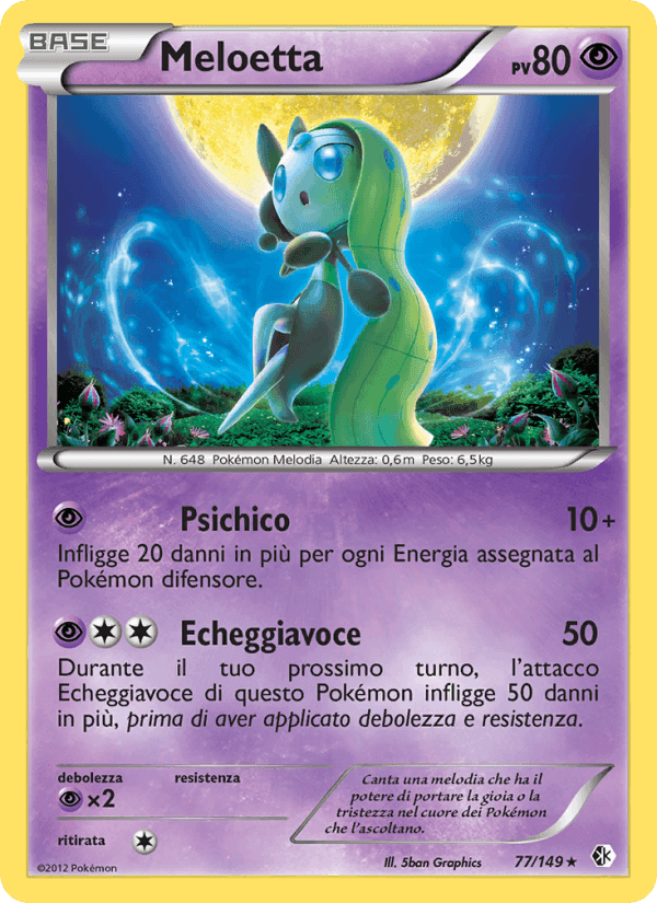 Meloetta, card 77 from Confini Varcati