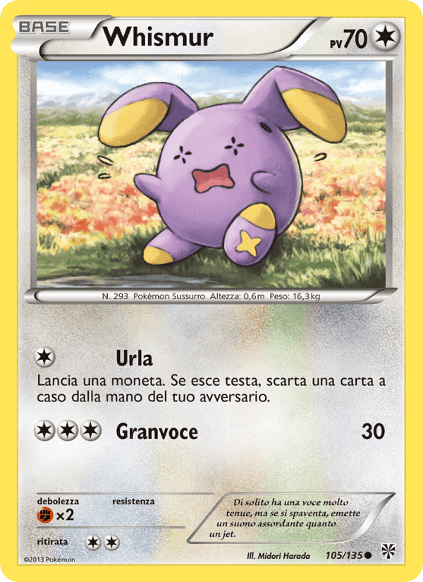 Whismur, carta 105 di Uragano Plasma