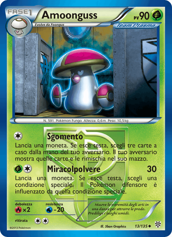 Amoonguss, carta 13 di Uragano Plasma