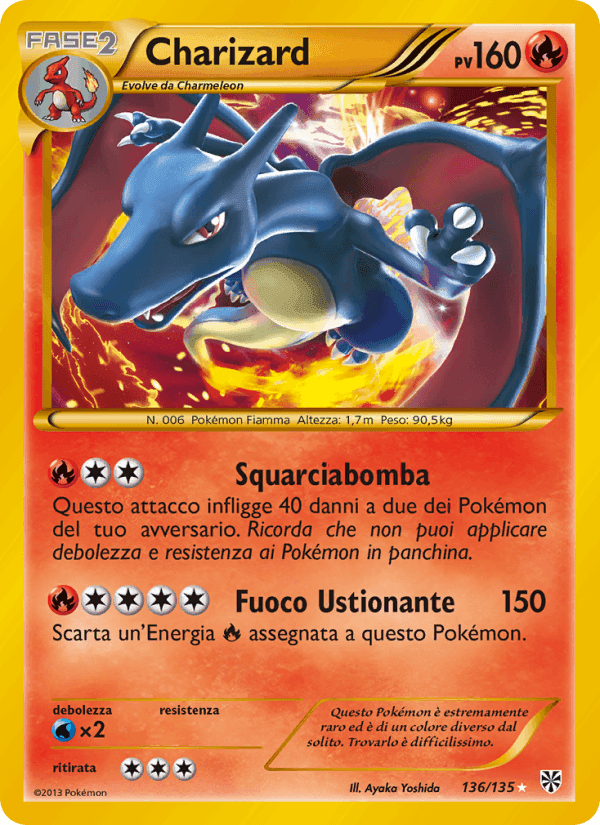 Charizard, card 136 from Uragano Plasma