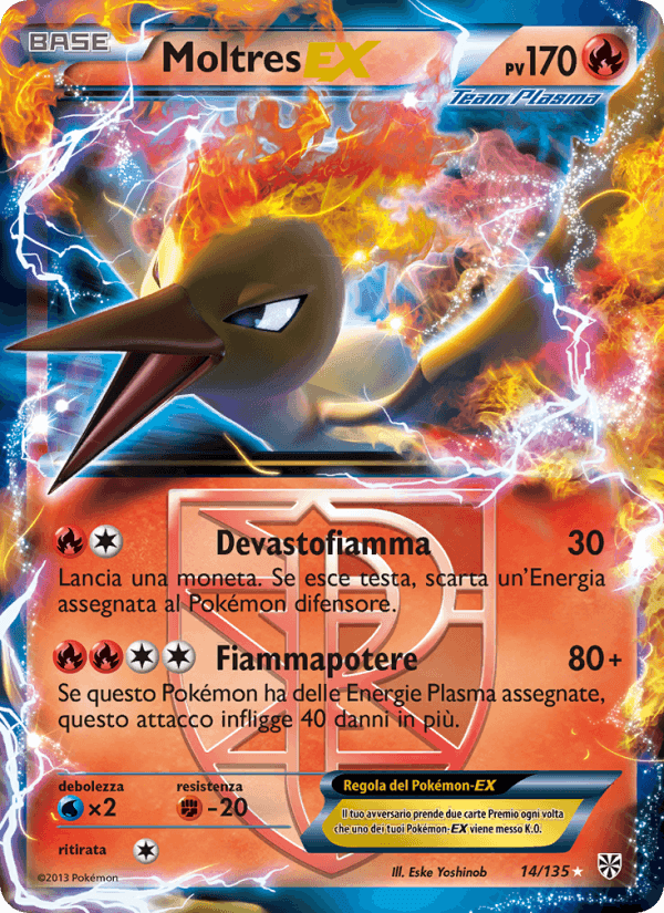 Moltres-EX, carta 14 di Uragano Plasma