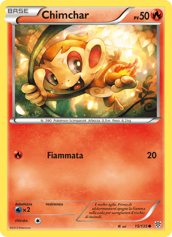 Chimchar, carta 15 di Uragano Plasma