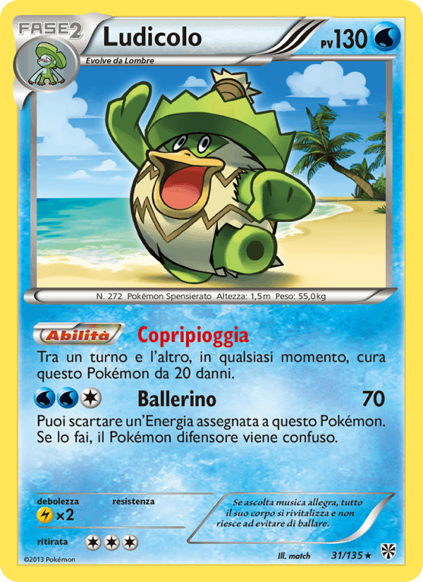 Ludicolo, carta 31 di Uragano Plasma