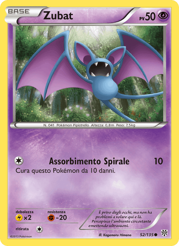 Zubat, carta 52 di Uragano Plasma