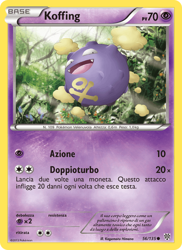Koffing, carta 56 di Uragano Plasma