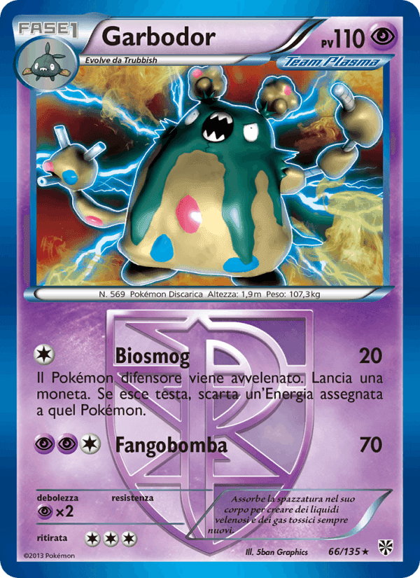 Garbodor, carta 66 di Uragano Plasma