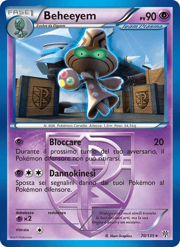 Beheeyem, carta 70 di Uragano Plasma