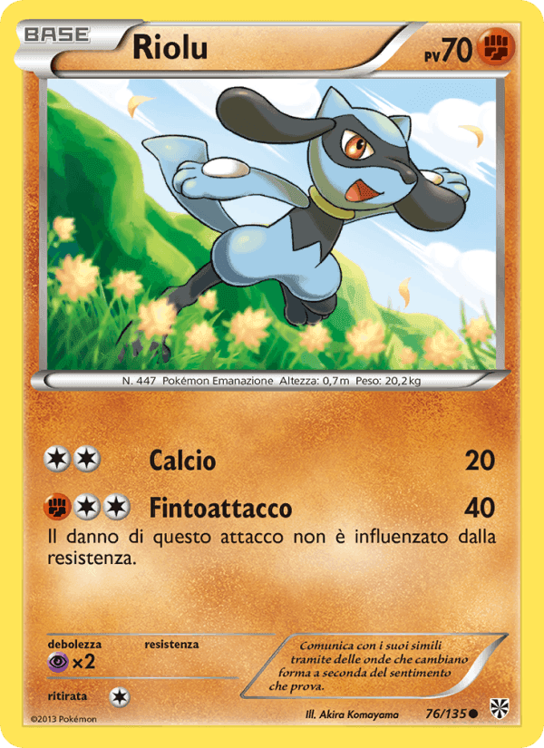 Riolu, card 76 from Uragano Plasma