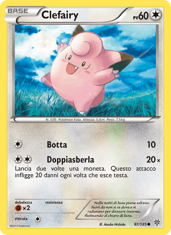 Clefairy, carta 97 di Uragano Plasma