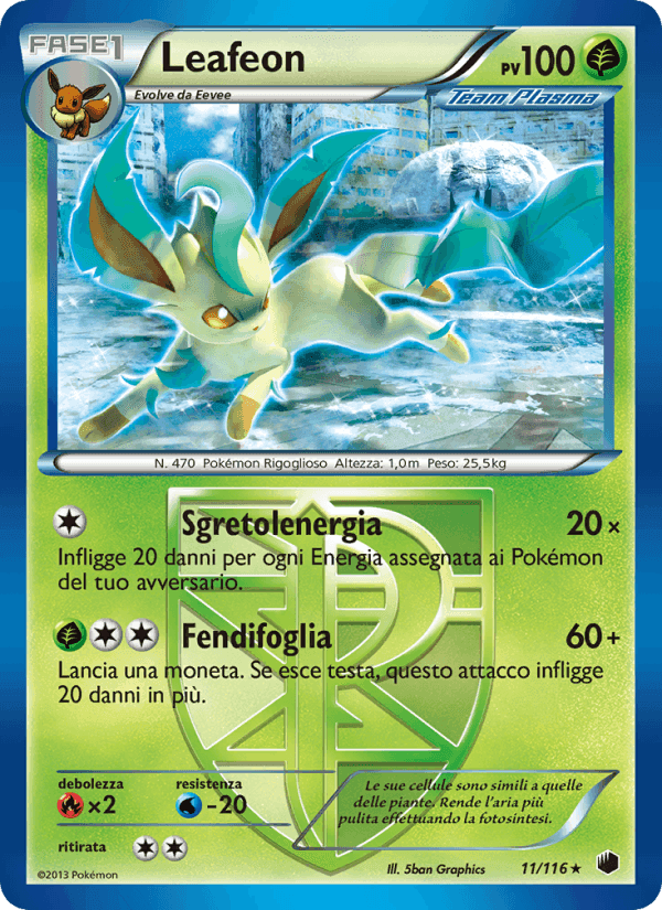 Leafeon, carta 11 di Glaciazione Plasma