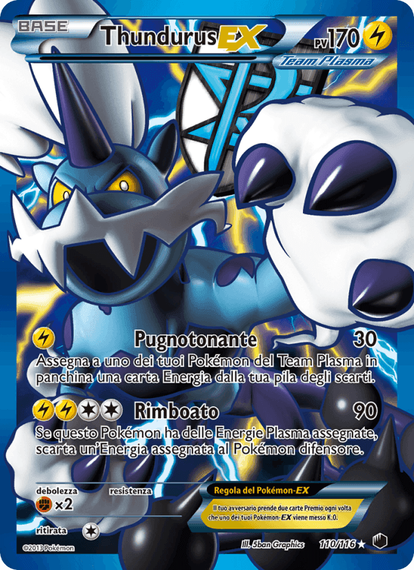 Thundurus-EX, carta 110 de Glaciazione Plasma