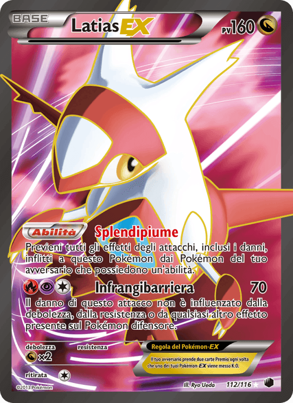 Latias-EX, carta 112 di Glaciazione Plasma