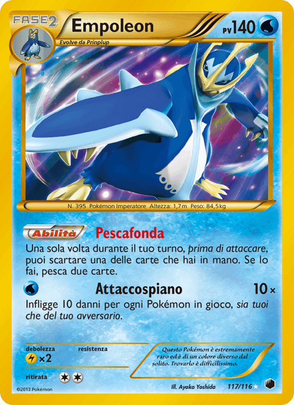 Empoleon, carta 117 de Glaciazione Plasma