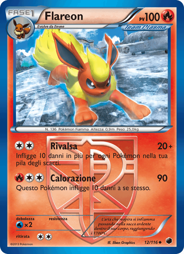 Flareon, carta 12 di Glaciazione Plasma