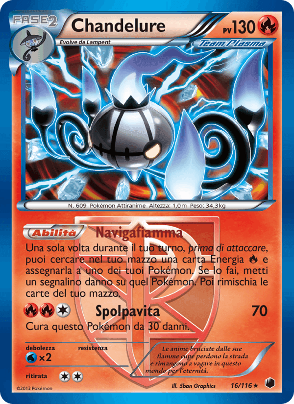 Chandelure, carta 16 di Glaciazione Plasma