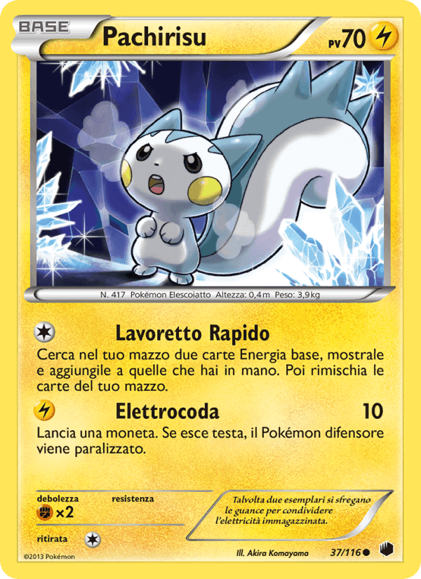 Pachirisu, carta 37 de Glaciazione Plasma