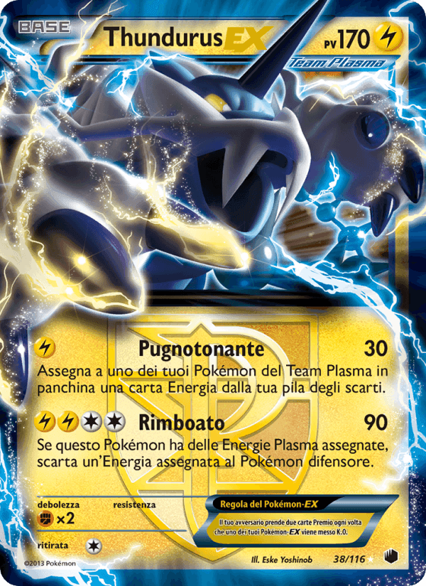 Thundurus-EX, carta 38 di Glaciazione Plasma