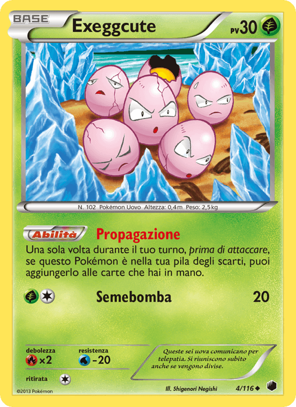 Exeggcute, carte 4 de Glaciazione Plasma