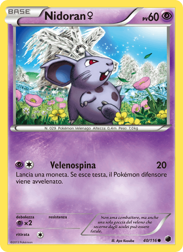 Nidoran♀, carte 40 de Glaciazione Plasma