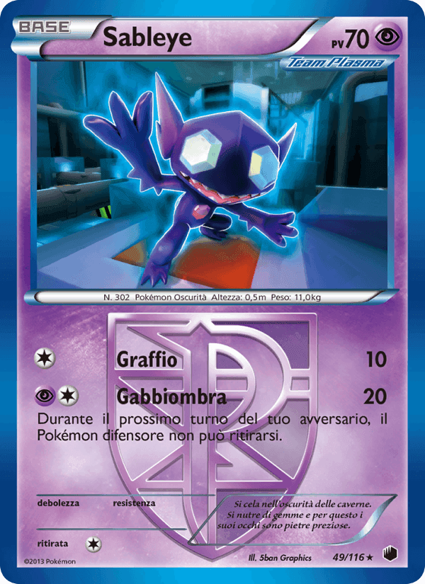Sableye, carta 49 di Glaciazione Plasma