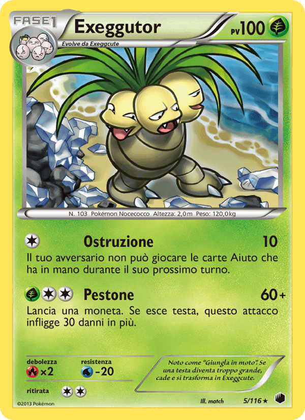 Exeggutor, carta 5 di Glaciazione Plasma
