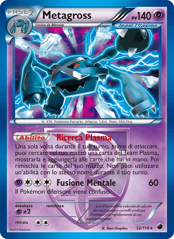 Metagross, carte 52 de Glaciazione Plasma