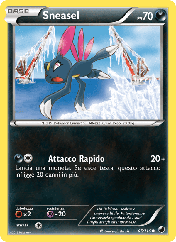 Sneasel, carta 65 di Glaciazione Plasma