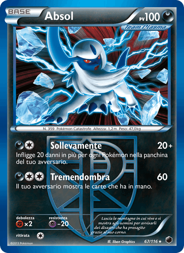 Absol, carta 67 di Glaciazione Plasma