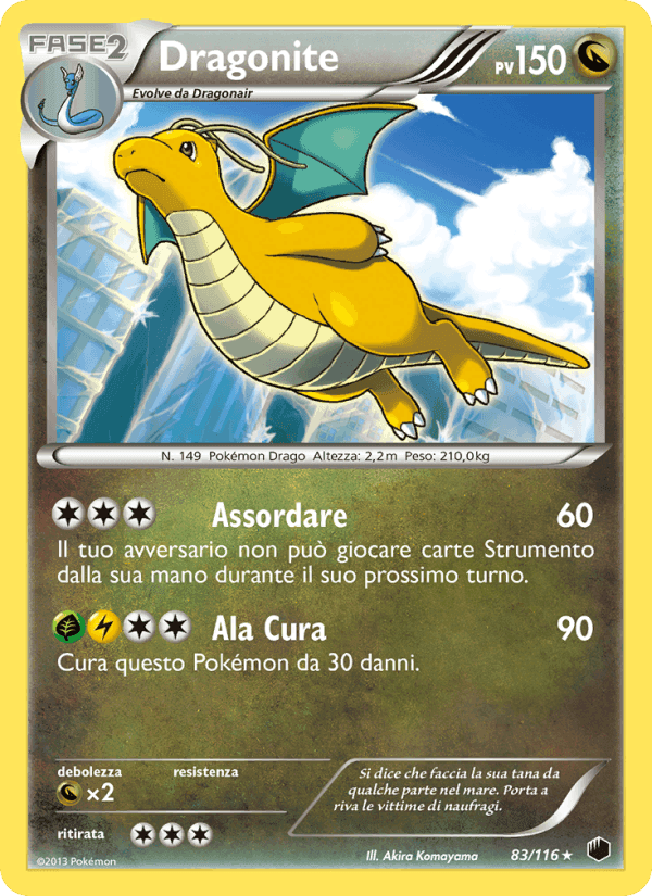 Dragonite, carta 83 de Glaciazione Plasma
