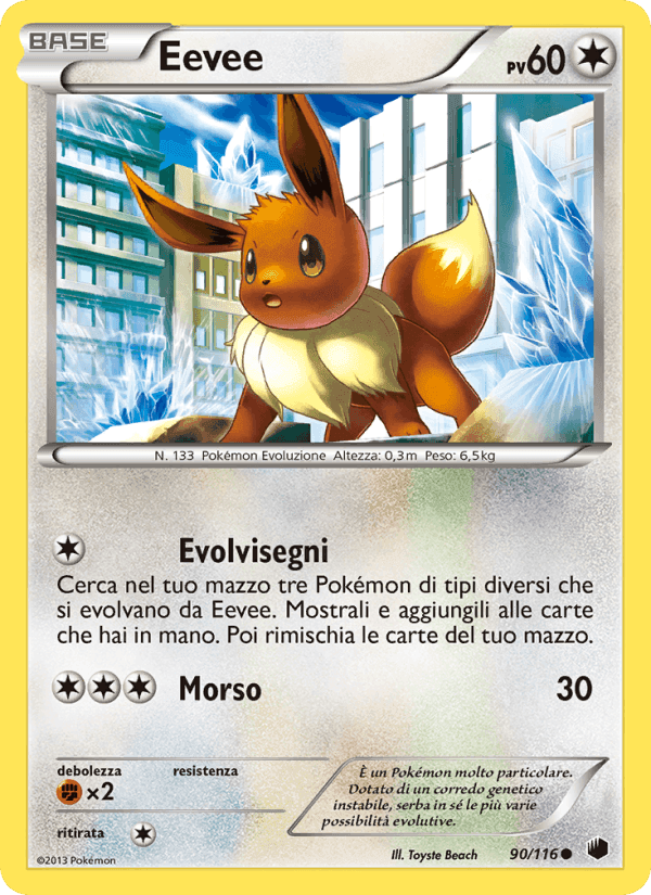 Eevee, card 90 from Glaciazione Plasma